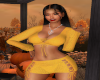 TEF YELLOW KNIT SKIRTSET