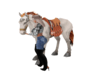 Clay 2pose riding horse