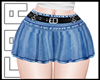 [C]Blue Mini Skirt