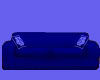 Blue sofa/rose pillows