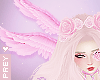 Pink Angel Head Wings