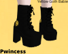 Yellow Goth Babie Boots