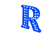 BLUE LETTER R