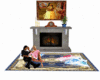 chill,cuddles fireplace