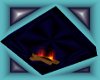 Blue Intimate fire place