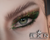 *R*Green Glitter Makeup