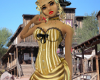 (MSis) Gold Saloon Dress