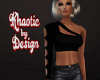 Open cut blk with lace