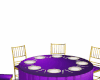purple gold wed table