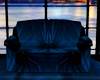 (TBB) Blue Leather Sofa