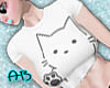[AB]Cat White CropTop