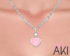 Aki Heart Necklace Pink