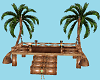 palco spiaggia con palme
