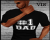 Number 1 Dad Tee White