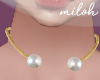 [M] Gold&Pearl chocker