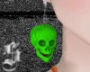 ✩ skull earrings grn