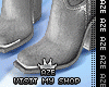 A | Grey Denim Boots