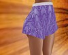purple embroiderd shorts