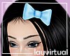 Blue Striped Hair bow