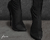 f. black knee high boots
