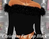 Christmas Fur Top Black