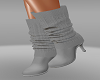 Knit Leather Gray Boot