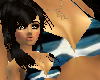 ~S~Blue camo bikini top