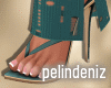 [P] Split blue heels