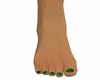 dark green toe nails