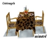table dinner leopard