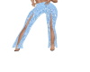 blue glitter pants