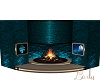 Teal dream fireplace