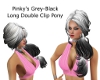 PinkysGryBlkLngDblClpPny