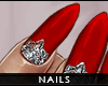 ! stiletto nails . red