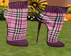 S! Pink Fall Plaid Boots