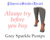 Grey Sparkle Pumps