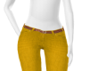 Falljeans mustard w belt