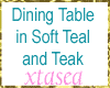 Soft Teal Dining Table