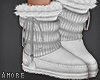 $ White Fur Boots