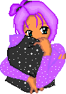 pillow girl/purple