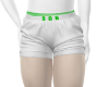 Son White Green Shorts
