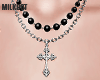 Cross Necklace Black