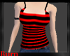 Long Red&Blk Striped Top
