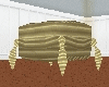 Gold stripe yoga cushion