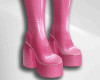 Pink Latex Boots