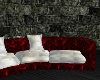Red and Silver sofa