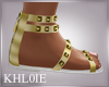 K gold greek sandals
