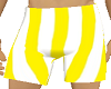 M shorts stripped yellow