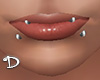 d| Metal lip piercings