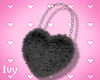 $ fur heart bag R